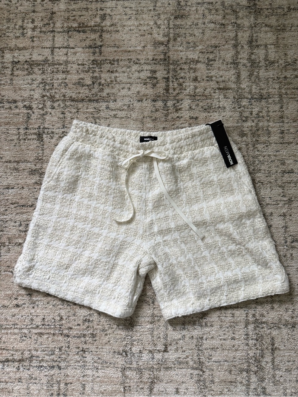 Fashion Nova Tan and White Plaid Shorts | L | NWT